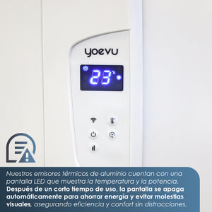Emisor térmico de aluminio de 1500W