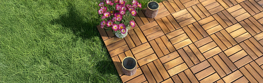 Baldosas de madera de acacia