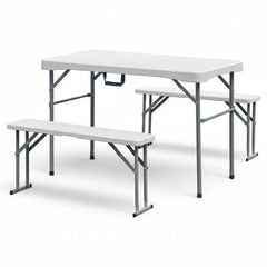 Set de mesa de picnic plegable con 2 bancos