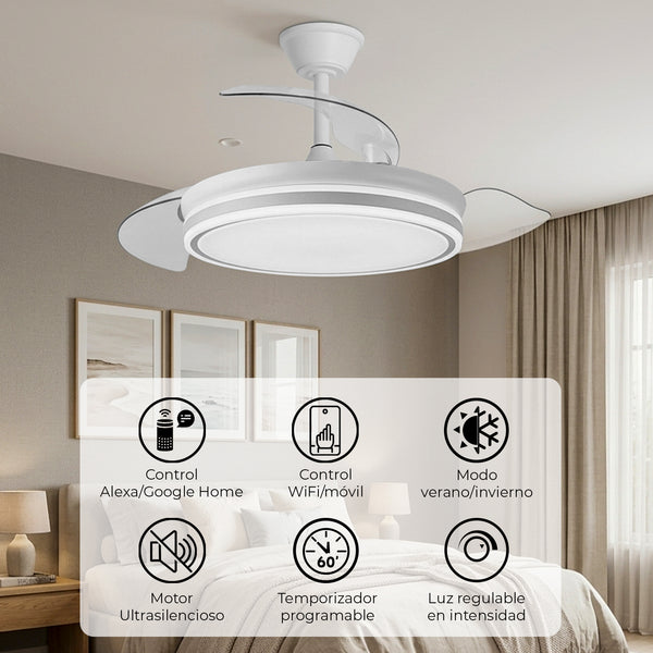 Ventilador de Techo con Luz LED y WiFi | EOS PLUS