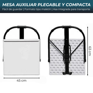 Mesa auxiliar plegable ajustable