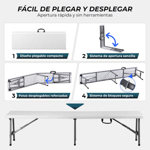 Banco plegable portátil 183 cm