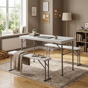 Set de mesa de picnic plegable con 2 bancos