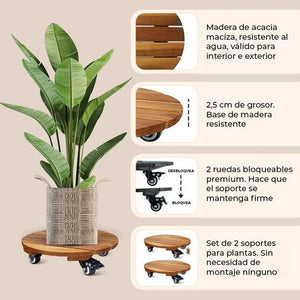 Pack de 2 soportes para plantas