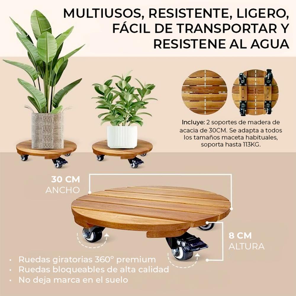 Pack de 2 soportes para plantas