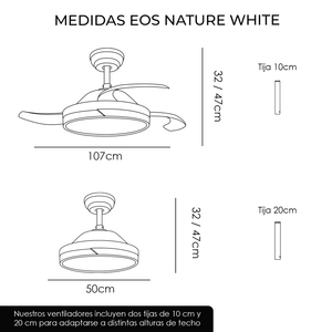 Ventilador de techo NATURE WHITE