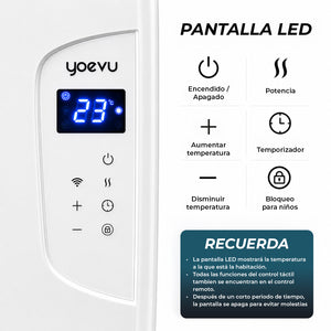 Emisor Térmico de Aluminio 900W con WiFi