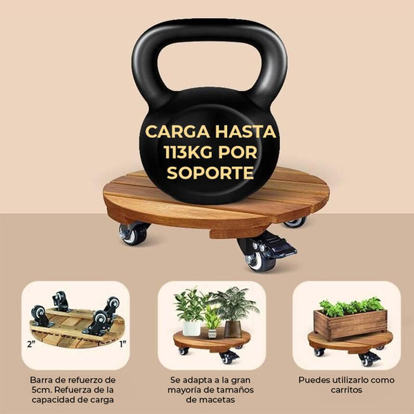 Pack de 2 soportes para plantas