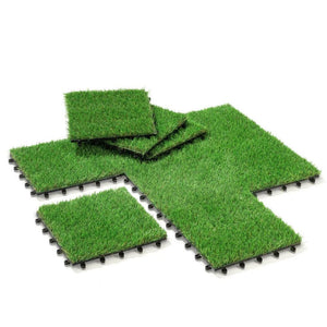 Set de 10 baldosas de césped artificial