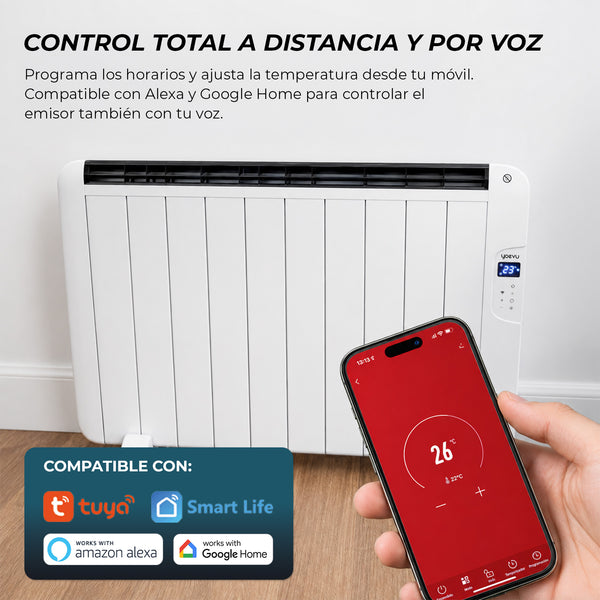 Emisor Térmico de Aluminio 2000W con WiFi